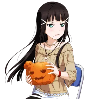 😒 Anime, Abóbora, Halloween, Garota, Desenho animado whatsapp sticker