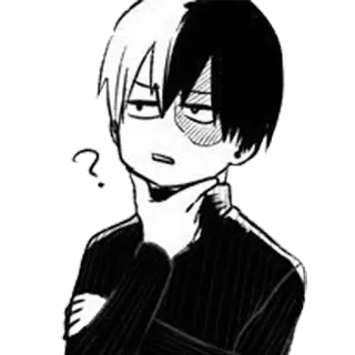 ❓ Shoto Todoroki My Hero Academia Anime, Manga, Shoto Todoroki, My Hero Academia, Pertanyaan, Bingung whatsapp sticker