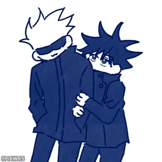 🖤 Gojo Satoru Jujutsu Kaisen Anime, Jujutsu Kaisen, Gojo Satoru, Megumi Fushiguro, Amicizia whatsapp sticker