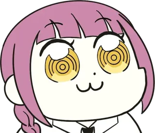 🙂 anime, cute, sticker, pink hair, facial expression, cartoon telegram sticker