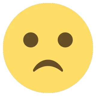 🙁 traurig, emoji, unglücklich, gesicht, gelb, gefühl whatsapp sticker