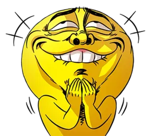 😌 Meme, Khuôn mặt, Màu vàng, Vui vẻ, Meme trên mạng, Biểu cảm telegram sticker
