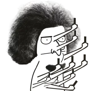 🖕 middle finger, rude, insulting, offensive, cartoon, gesture telegram sticker