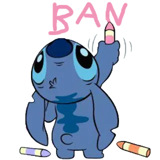 🐨 Stitch BAV cartoon, stitch, crayon, cute, funny telegram sticker