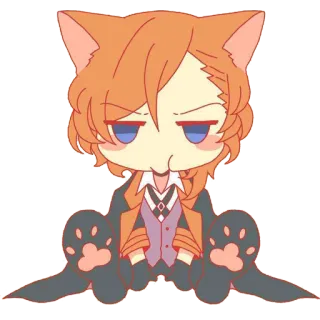 😗 Katze, Anime, Chibi, Kawaii, Süß, Tier, Aufkleber telegram sticker