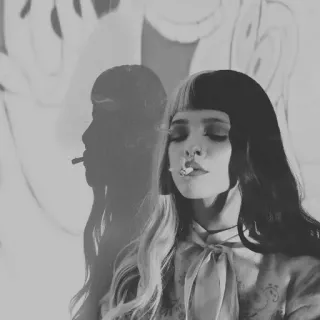▪️ Melanie Martinez melanie martinez, singer, cigarette, smoking telegram sticker