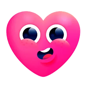🧡 hart, cartoon, liefde, emoji, schattig telegram sticker