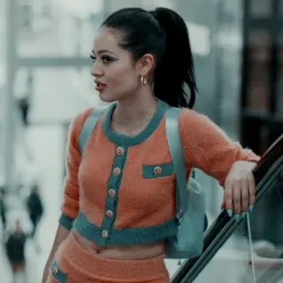 🧬 mujer, moda, estilo, belleza, atuendo, cárdigan, falda whatsapp sticker