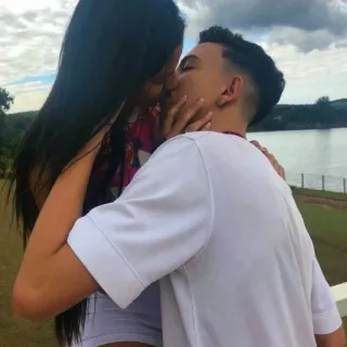 ❤️ キス, カップル, ロマンス, 愛, 愛情, 若者 whatsapp sticker