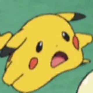 😨 Pikachu Pikachu, Pokémon, scioccato, cartone animato, anime, giallo telegram sticker