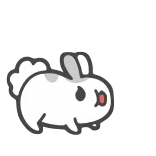 😙 conejo, conejito, animal, lindo, mascota, dibujo animado whatsapp sticker