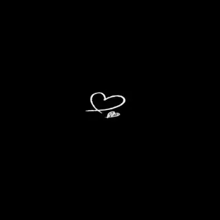 ❤ Herz, Liebe, Schwarz, Weiß, Minimalistisch, Gekritzel, Skizze, Symbol whatsapp sticker