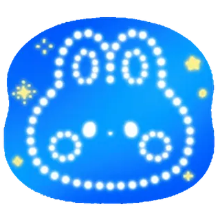 ⭐ 귀여운, 동물, 개구리, 파란색, 빛나는 telegram sticker