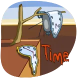 ⏳ Time đồng hồ, thời gian, siêu thực, tan chảy, trừu tượng, Dali telegram sticker