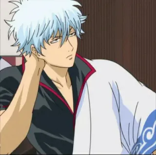 🍡 Sakata Gintoki Gintama Anime, Homme, Cheveux blancs, Gintama, Sakata Gintoki telegram sticker