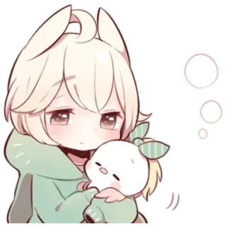 😴 Anime, Chibi, Lindo, Kawaii, Dibujos animados, Personaje, Ilustración telegram sticker