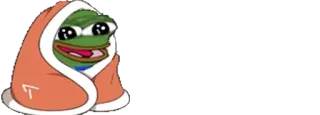 ☺️ Pepe the Frog Pepe, frog, meme, cute, blanket telegram sticker