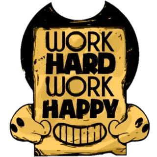 💪 WORK
HARD
WORK
HAPPY Pôster, Trabalho, Feliz, Difícil, Desenho animado telegram sticker