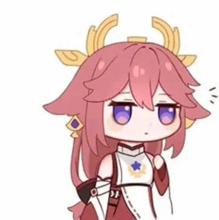 🍡 Yae Miko Genshin Impact anime, genshin impact, yae miko, video game, cartoon, sticker telegram sticker