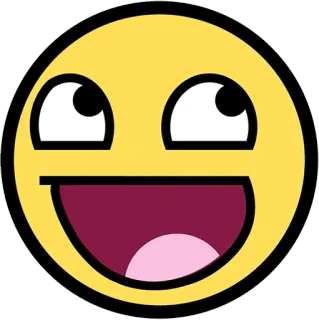 😃 Meme, Trollface, Sorriso, Internet, Feliz telegram sticker