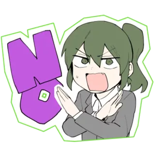 ❌ NO no, rifiuto, arrabbiato, cartone animato, illustrazione, protesta, diniego whatsapp sticker