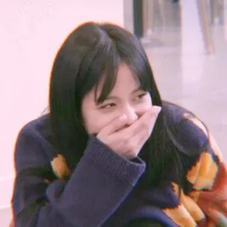 🐼 mulher, rindo, pessoa, interior, alegre whatsapp sticker