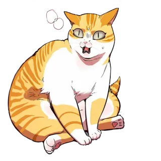 😱 kucing, binatang, imut, kartun telegram sticker