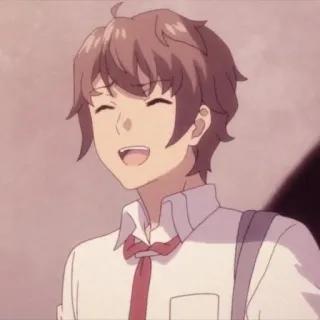 🌟 Anime, Charakter, lächelnd, männlich, Schuluniform telegram sticker