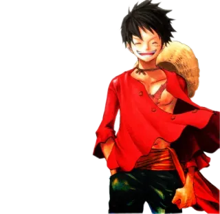 😄 Monkey D. Luffy One Piece 애니메이션, 원피스, 몽키 D. 루피, 해적, 만화, 만화 telegram sticker