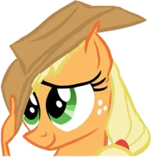 😌 Applejack My Little Pony Pony, Pferd, Cartoon, Tier, Applejack telegram sticker