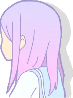 😶 anime, kartun, karakter, gadis, rambut whatsapp sticker