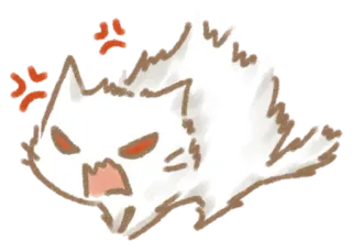 😠 marah, kucing, binatang, kartun, meme, pemarah, imut telegram sticker