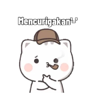 🧐 Mencurigakan'-' 고양이, 탐정, 수상한, 귀여운, 수사, 만화 telegram sticker