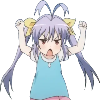 😠 anime, girl, cartoon, angry, cute telegram sticker