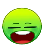 😦 Emoji, Gesicht, Ausdruck, Fröhlich, Albern, Cartoon, Illustration telegram sticker