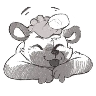 🖐 マンガ, 動物, クマ, 可愛い, 舌, イラスト, ステッカー whatsapp sticker