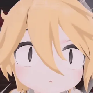 😨 animé, choqué, kawaii, surpris, fille animé, mignon, dessin animé, vtuber whatsapp sticker