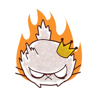 🔥 angry, cat, crown, cartoon whatsapp sticker