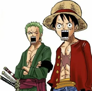 🌊 Monkey D. Luffy One Piece Anime, Manga, Piraten, Strohhut, Zorro telegram sticker