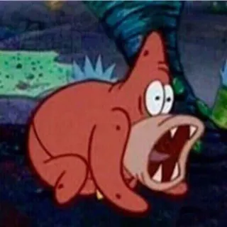 🐒 Patrick Star Spongebob Squarepants patrick, spongebob, cartoon, lustig, meme, nickelodeon whatsapp sticker