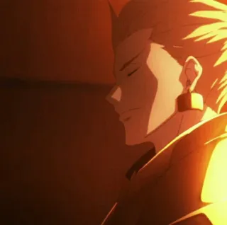 ✨ Gilgamesh Fate/stay night anime, złoty, król, łucznik telegram sticker