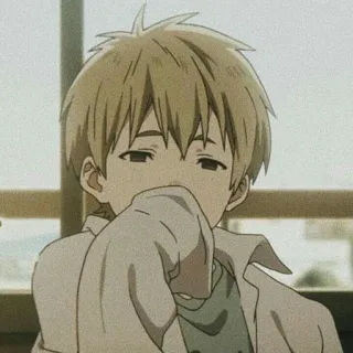 🥯 Anime, Menino, Triste, Personagem, Ilustração, Arte telegram sticker