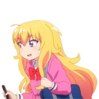 😅 Gabriel White Tenma Gabriel DropOut Anime, Desenho animado, Fofo, Garota, Loira, Gabriel Dropout, Gabriel White Tenma telegram sticker