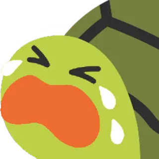😢 piangere, tartaruga, triste, animale, emoji telegram sticker