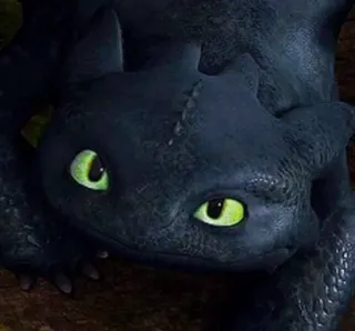 🌟 Toothless How to Train Your Dragon dragón, dibujos animados, animal, lindo, película, personaje, furia nocturna telegram sticker
