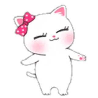 😊 chat, animal, mignon, chaton, kawaii, autocollant telegram sticker