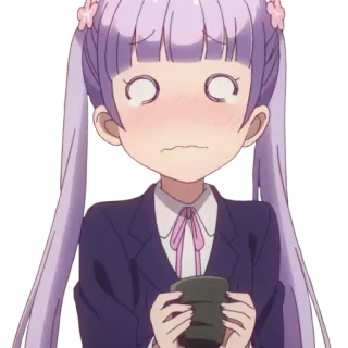 🥺 anime, menina, fofa, expressão, ruborizar, nervoso telegram sticker