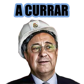 👷‍♂️ A CURRAR real madrid, florentino perez, fußball, arbeit, bau telegram sticker