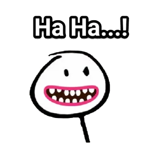 😆 Ha Ha...! 웃음, 행복, 만화, 미소 telegram sticker