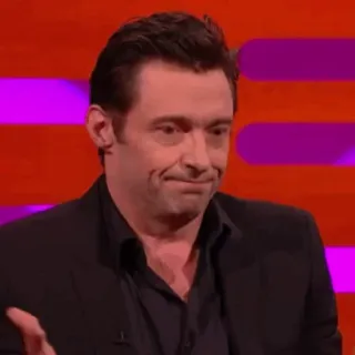 🐺 Hugh Jackman Hugh Jackman, actor, entertainment, man, celebrity whatsapp sticker